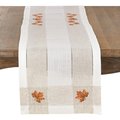 Saro Lifestyle SARO  Autumn Design Poly &amp; Linen Blend Runner - Ivory 2231.I1570B